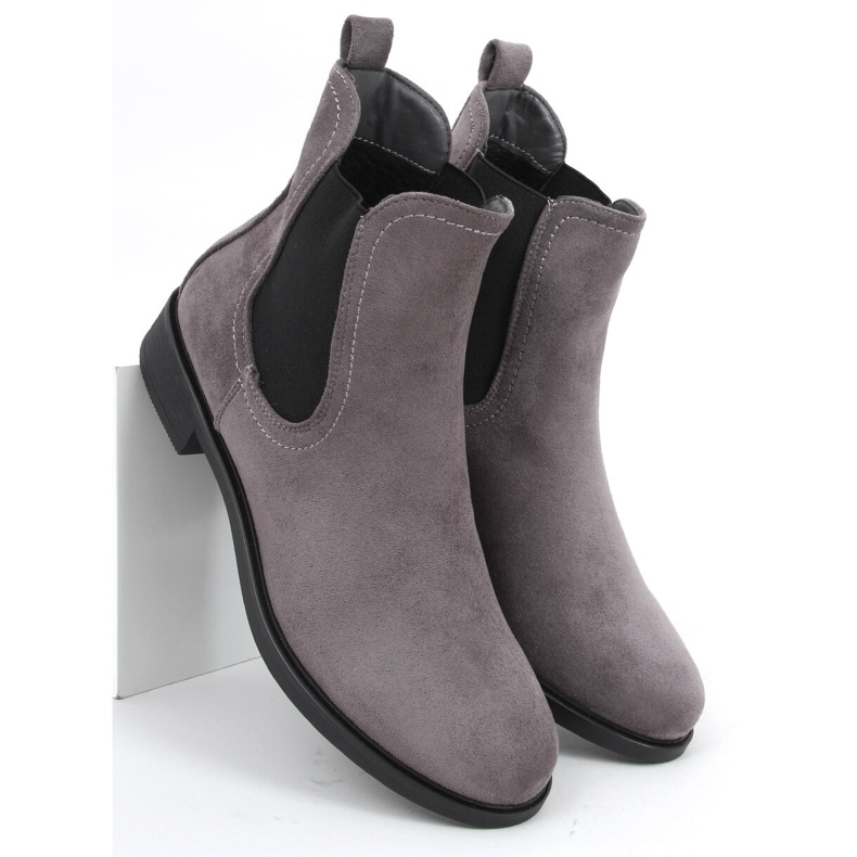 Bottines Jodhpur femme classiques Musse Grey gris 2