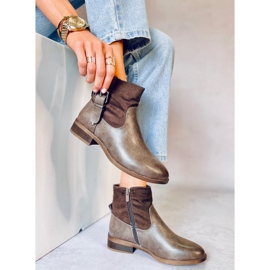 Bottines femme Finu Kaki gris 1 Bottines femme Finu Kaki gris 1