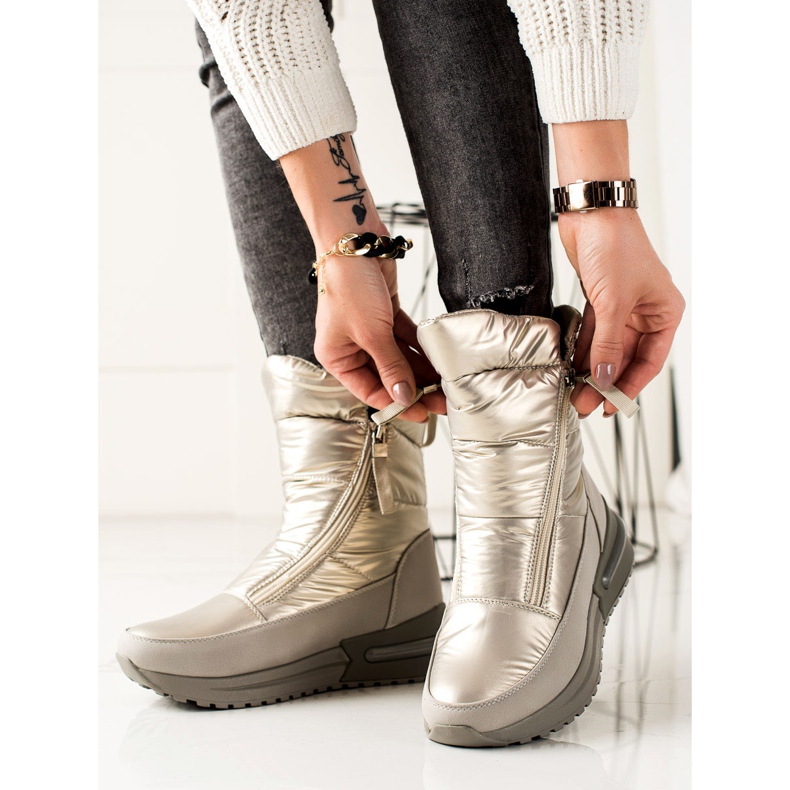 Weide Bottes de neige décontractées argentées 1