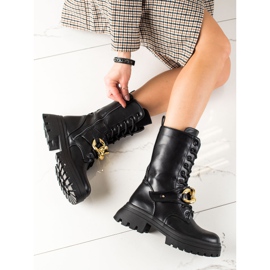 Seastar Bottes hautes, mode trappeur noir 1