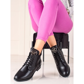 Camo Bottes chaudes avec un ornement le noir 1