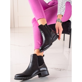 TRENDI Bottines Avec Une Fermeture Éclair le noir 2