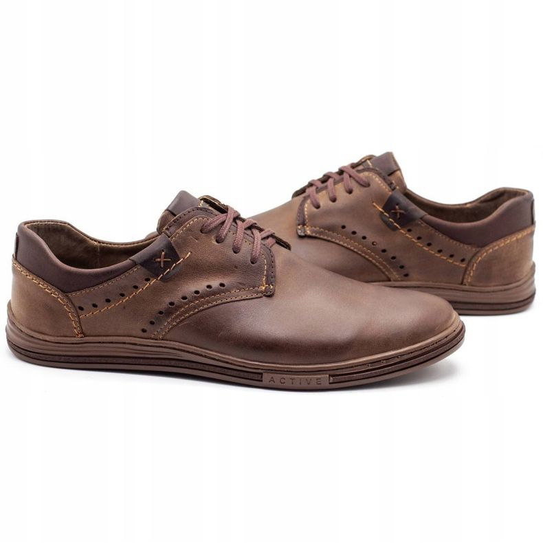 Polbut Chaussures décontractées pour hommes 402 marron brun 4