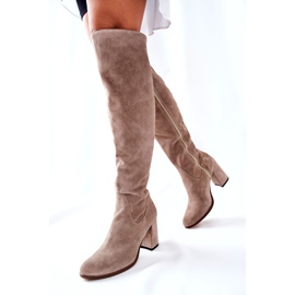PA2 Bottines Shernan en daim cappuccino beige 1