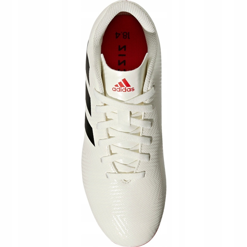 Chaussures de football Adidas Nemeziz 18.4 FxG Jr CM8510 blanc 1