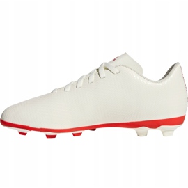 Chaussures de football Adidas Nemeziz 18.4 FxG Jr CM8510 blanche 2