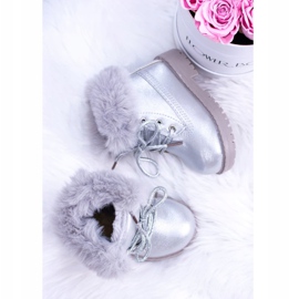 Silver Warm Bottes pour enfants Trappers Fobos argent 2