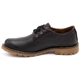 Olivier Chaussures homme bottines en cuir 812MP noir avec marron brun 1