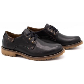 Olivier Chaussures homme bottines en cuir 812MP noir avec marron brun 2
