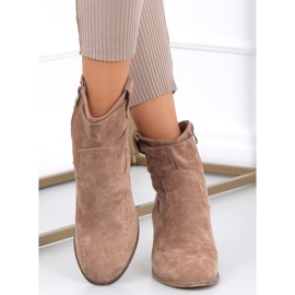 Bottines à talons de Bedd Khaki beige kaki 1