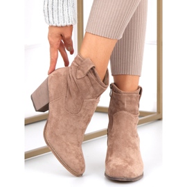Bottines à talons de Bedd Khaki beige kaki 2