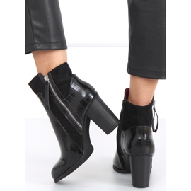 Bottines à talons laquées Flame Black Mirror le noir 7