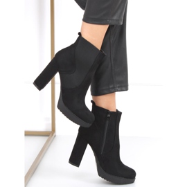 Milo Black talons hauts et bottines plateforme le noir 1