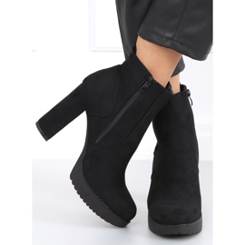 Milo Black talons hauts et bottines plateforme noir 2