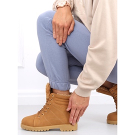 Bottines bois isolées femme Polle Camel brun 1