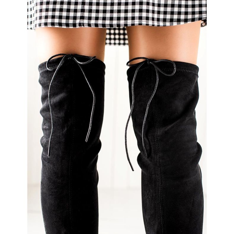 Super Me Bottes de plate-forme noir 1