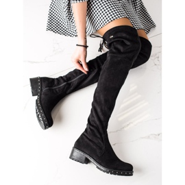 Lucky Shoes Bottes avec plateforme décorative noir 1