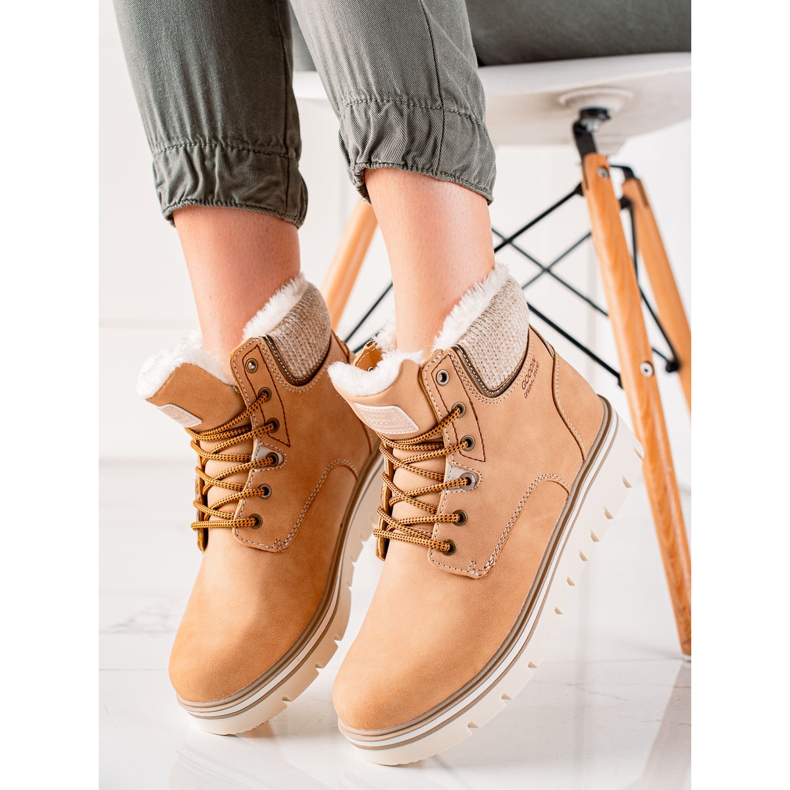 Goodin Trappeurs sur la plate-forme brun 1