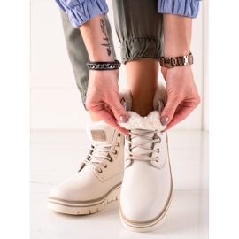 Goodin Trappeurs sur la plate-forme beige 1 Goodin Trappeurs sur la plate-forme beige 1