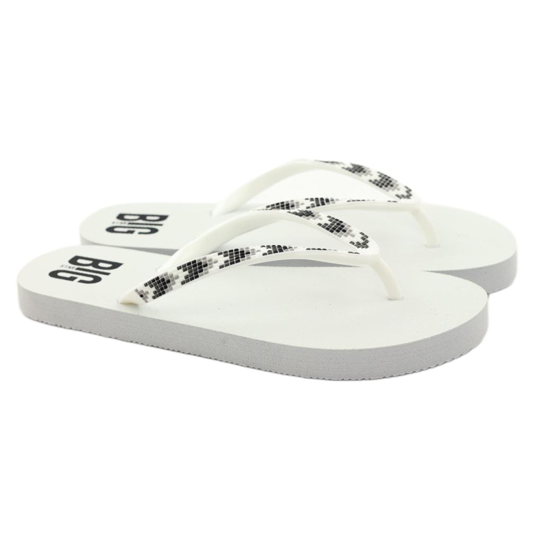 Tongs Big Star 274A549 pour femmes blanc 4