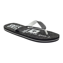 Big Star 174621 tongs chaussures pour hommes blanc noir 1