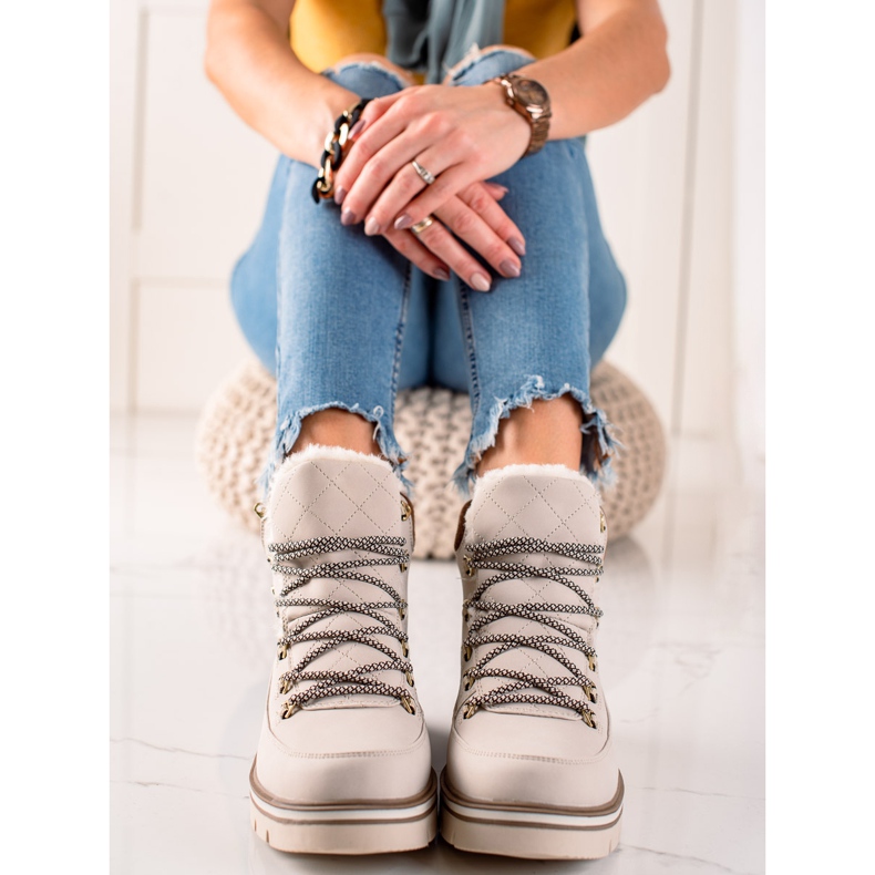 Goodin Trappeurs décontractés confortables beige 2