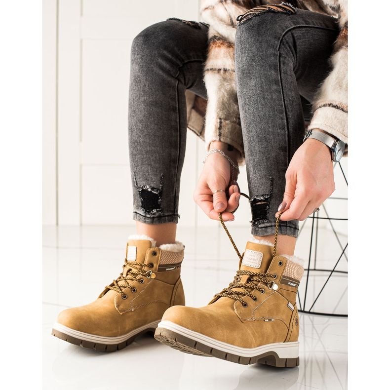 Goodin Trappeurs sportifs confortables brun 1