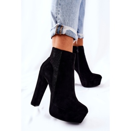 PS1 Bottines Talons Hauts Daim Noir Sarsea le noir 2