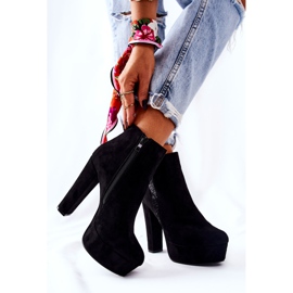 PS1 Bottines Talons Hauts Daim Noir Sarsea le noir 1