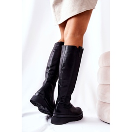 Bottes Isolées En Cuir Noir le noir 4