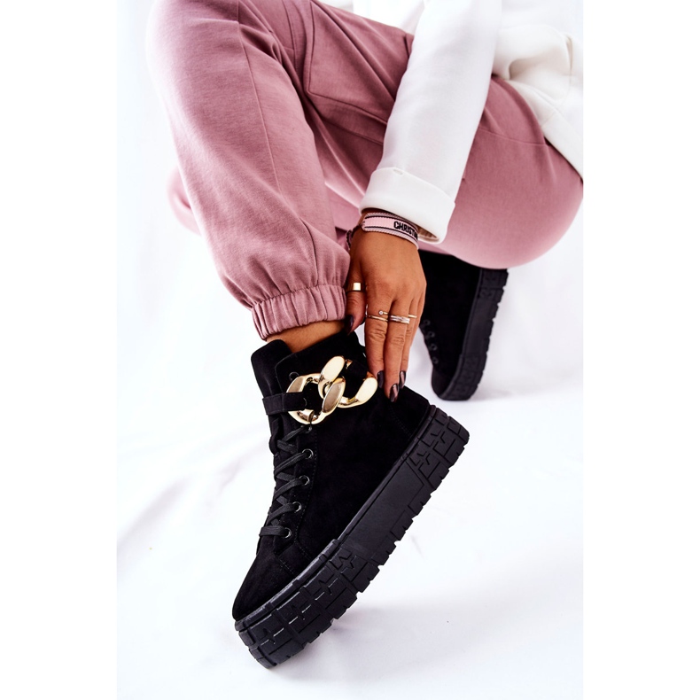 Baskets montantes sur la plateforme noire Evenia 1