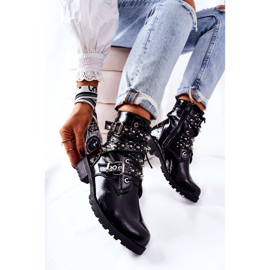 Bottines En Cuir À Lanières Kepherine Noir le noir 3