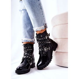 Bottines En Cuir À Lanières Kepherine Noir le noir 6