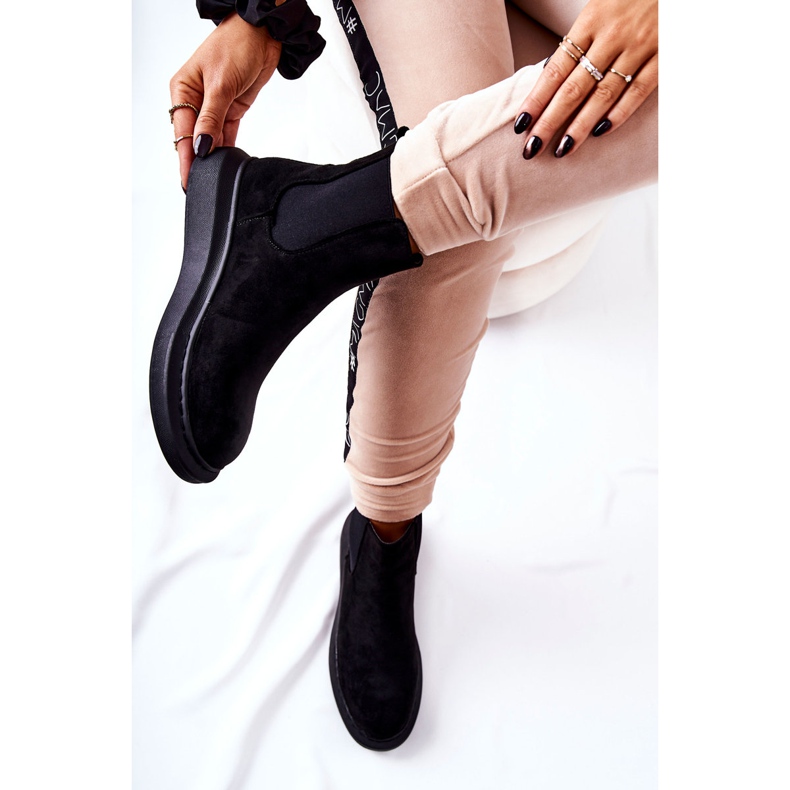 PS1 Suede Booties Jodhpur boots sur la plateforme Black Marissa le noir 1