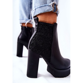 PS1 Bottes hautes en cuir sur un poteau noir Diomice 1