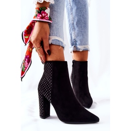 PS1 Bottes en daim noires Sorienta à paillettes le noir 1