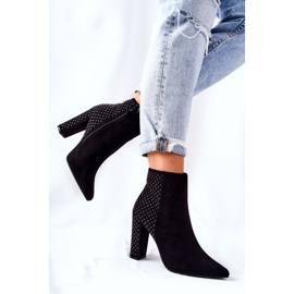 PS1 Bottes en daim noires Sorienta à paillettes le noir 5