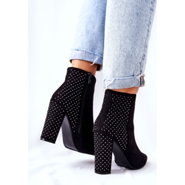 PS1 Bottes en daim noires Sorienta à paillettes le noir 6