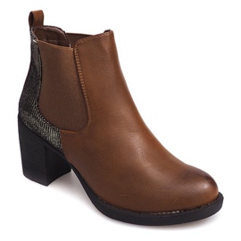 Boots Sur Talon Avec Elastique 1227 Camel brun 2