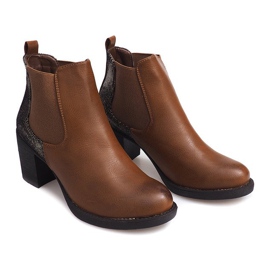 Boots Sur Talon Avec Elastique 1227 Camel brun 3