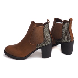Boots Sur Talon Avec Elastique 1227 Camel brun 1