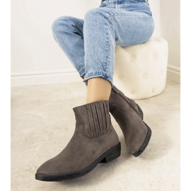 Bottes de cowboy chaudes grises Saucier 1