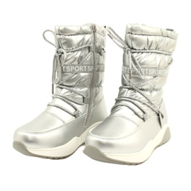 Bottes de neige imperméables pour enfants Miss Evento 21DZ23-4325 Argent 3