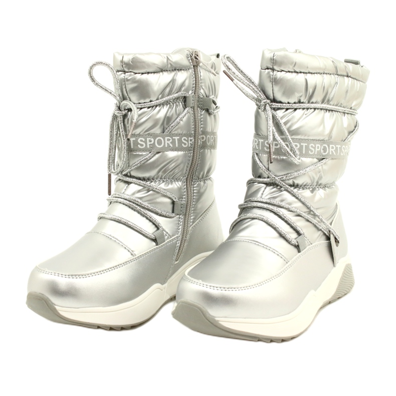 Bottes de neige imperméables pour enfants Miss Evento 21DZ23-4325 Argent 3