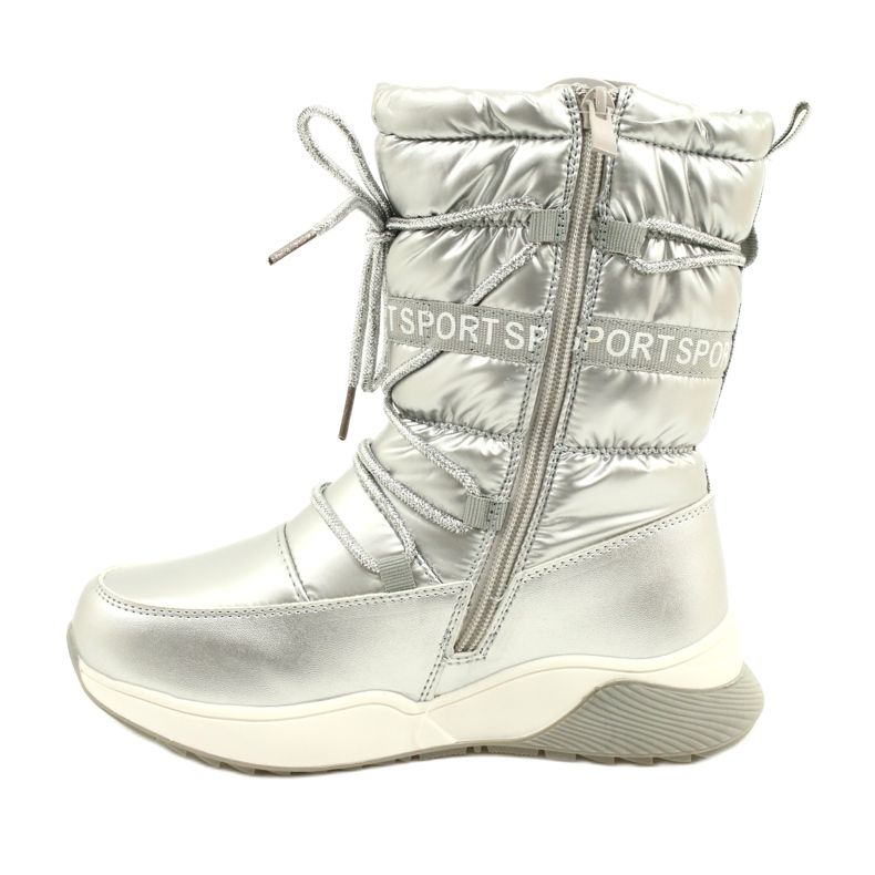 Bottes de neige imperméables pour enfants Miss Evento 21DZ23-4325 Argent 2