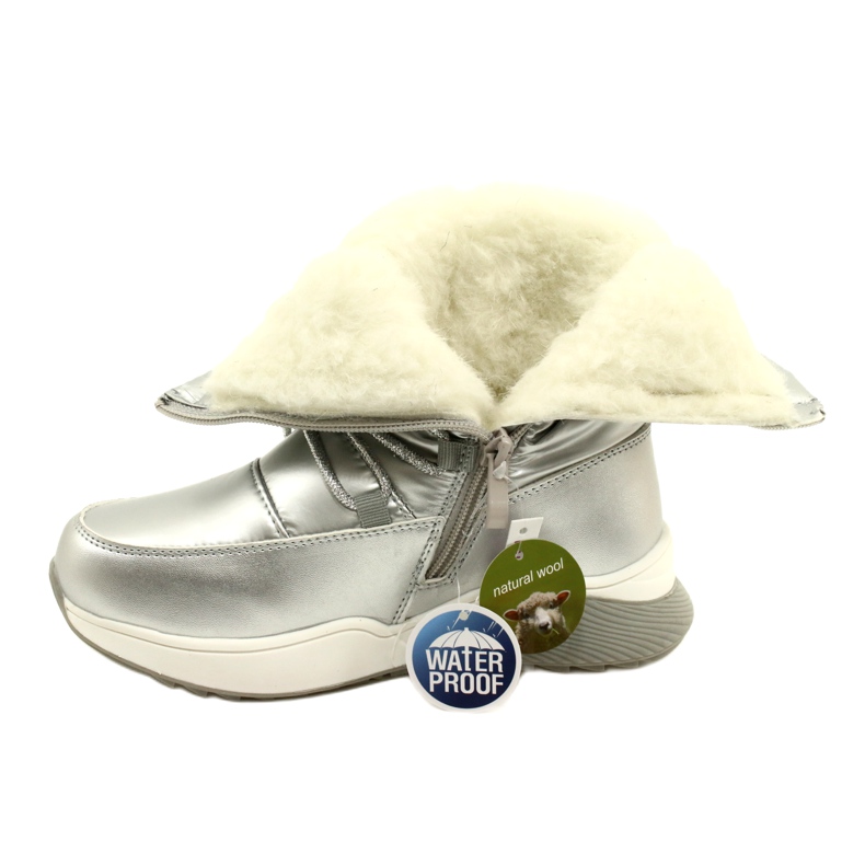 Bottes de neige imperméables pour enfants Miss Evento 21DZ23-4325 Argent 5