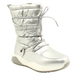 Bottes de neige imperméables pour enfants Miss Evento 21DZ23-4325 Argent 1