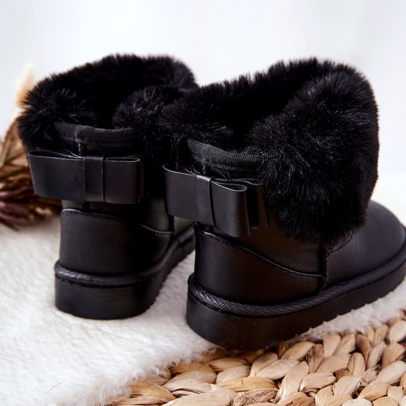 Bottes De Neige Enfant Avec Fourrure Noir Madie 1