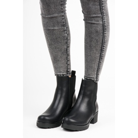 Groto Gogo Bottines Chelsea noires sur la plateforme le noir 1