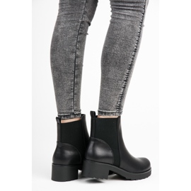 Groto Gogo Bottines Chelsea noires sur la plateforme le noir 2